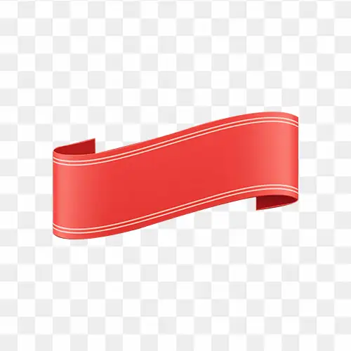 3D Ribbon red banner decoration free download