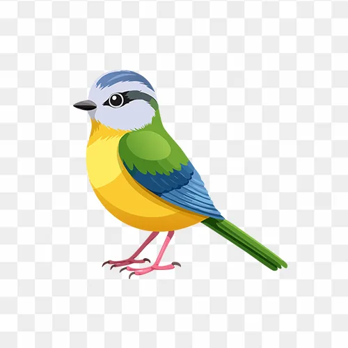 A colorful bird PNG isolated on transparent background