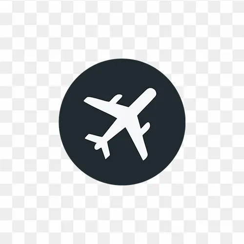 Airplane flat icon vector design free PNG images