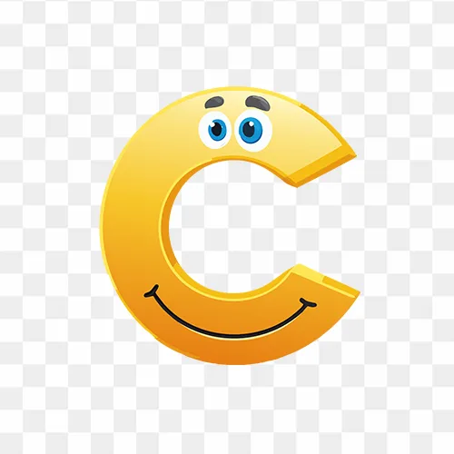 alphabet letter C PNG for kids transparent background