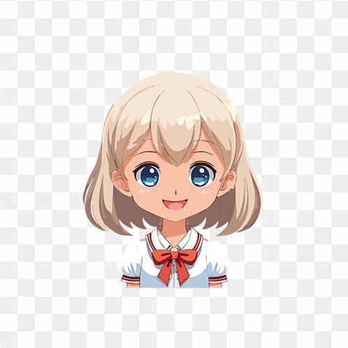 Anime Girls in School Uniform Free PNG Images