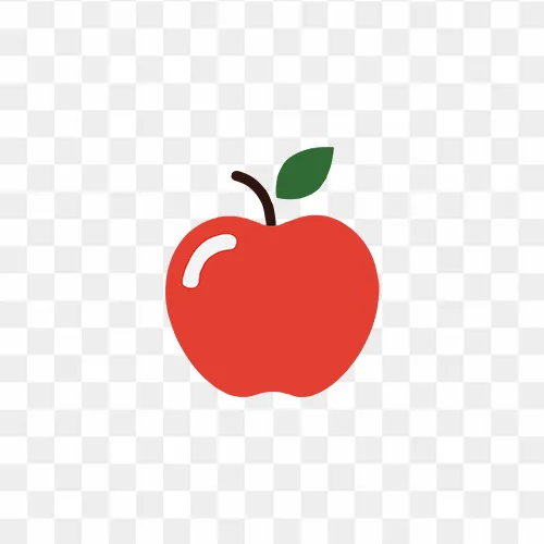 Apple fruit icon in red colour free transparent images
