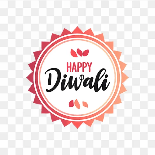 Artistic Diwali decoration with colorful festive elements in PNG