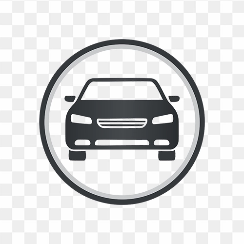 Beautiful Car Clipart Icon with circle PNG