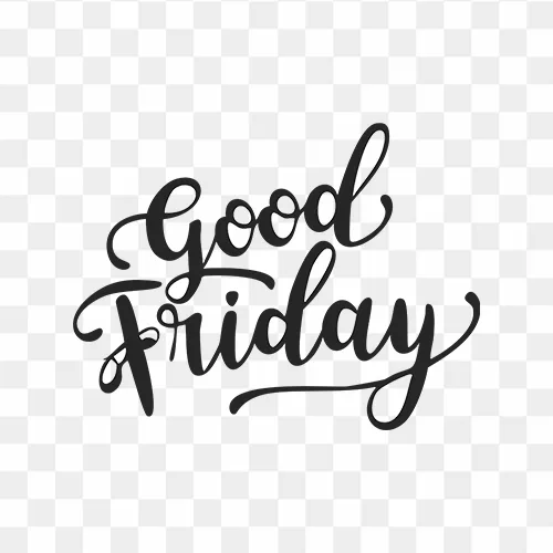 Beautiful Good Friday Hand Lettering PNG Images