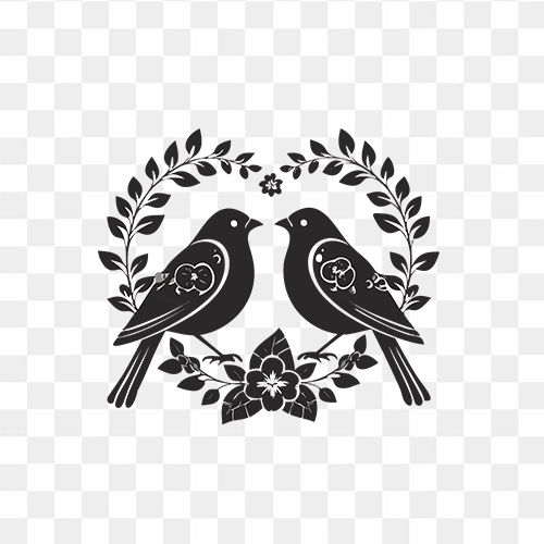Bird couple decoration free transparent png images