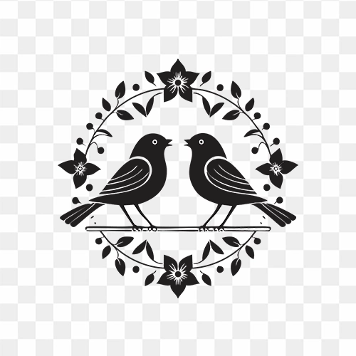 Bird Couple On Tree PNG High Quality Free Download