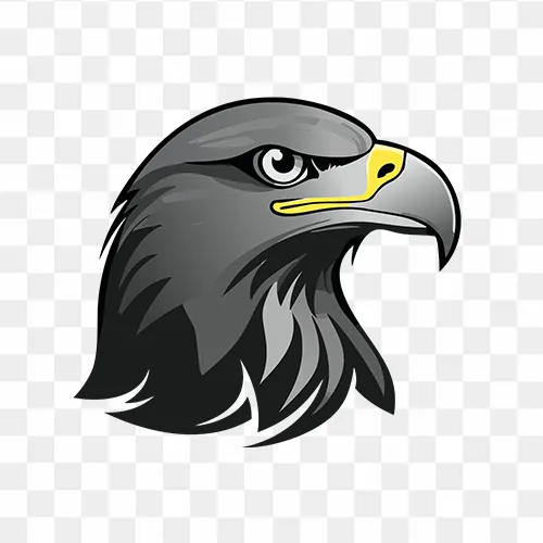 Black Eagle face free transparent PNG image