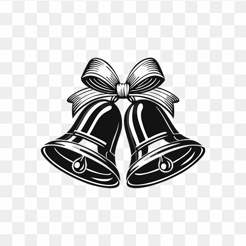 Black wedding bells free HD transparent png images