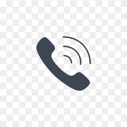 Calling Icon Silhouette With Transparent Background Free PNG