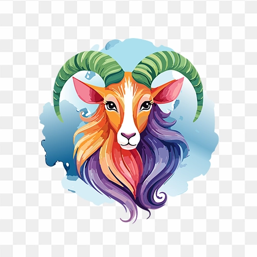 Capricorn symbol watercolor free png images