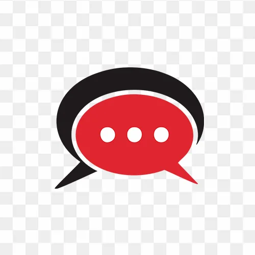 Chat icon Red and black free PNG Images