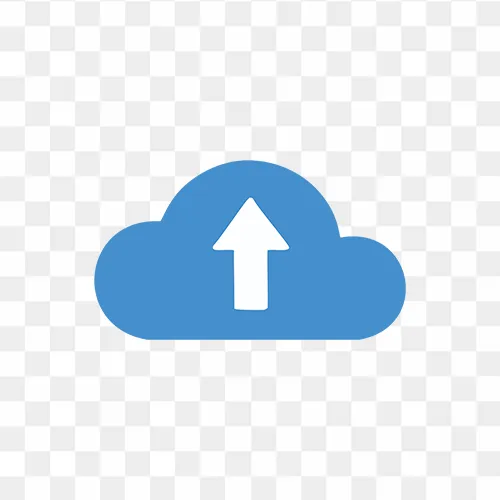minimal cloud upload vector png transparent