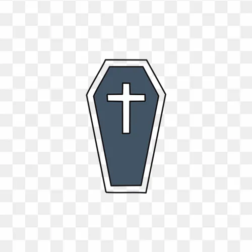 coffin icon lineal color free png download