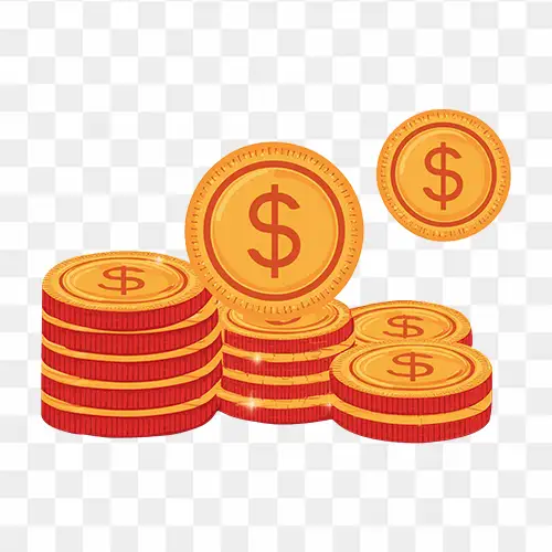 Coin money colourful icon free png