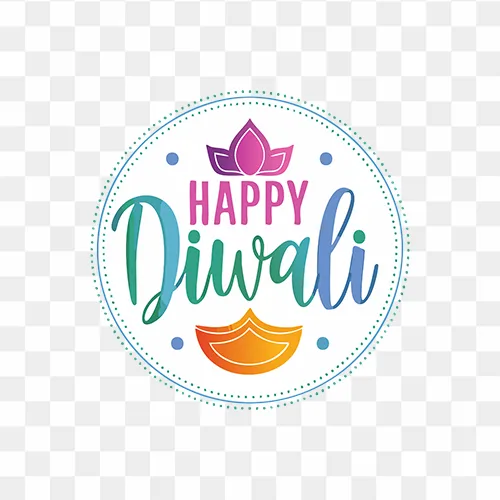 Creative Diwali celebration PNG with glowing diya and festive decorations