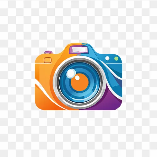 Creative photography colourful camera logo free transparent PNG