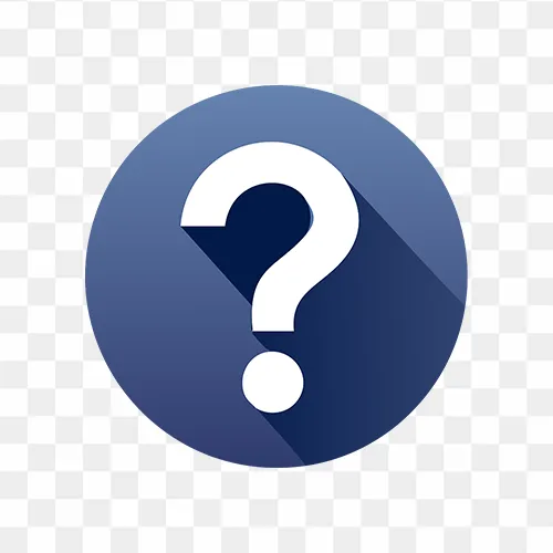 Artistic question mark icon PNG for creative projects