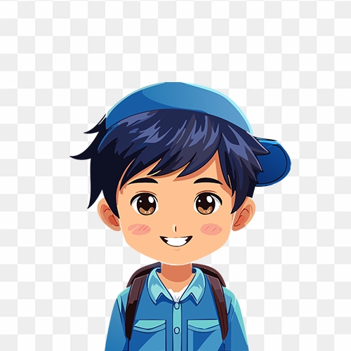 Cute anime boy Free Transparent png images