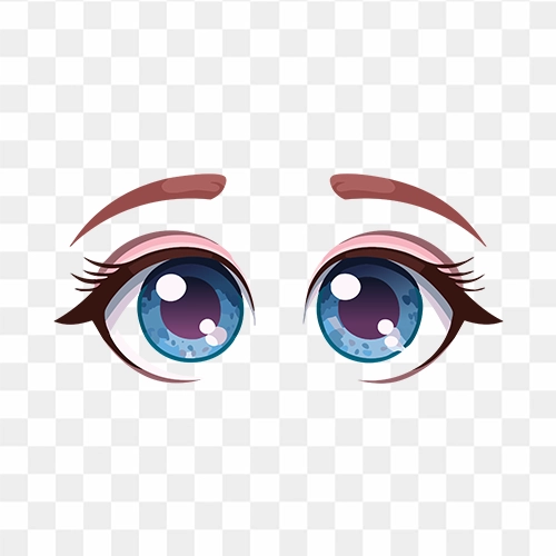Cute anime eyes free png images download
