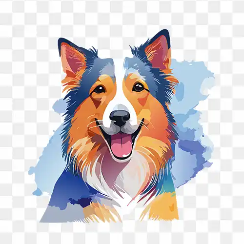 Cute Cartoon Dog watercolor Illustration free transparent png