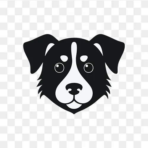 Cute Dog face Black free PNG Images