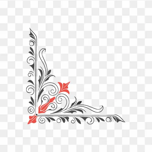 Decorative corner border PNG transparent background free download