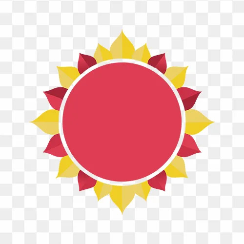 Decorative circle frame PNG for subtitle or heading text