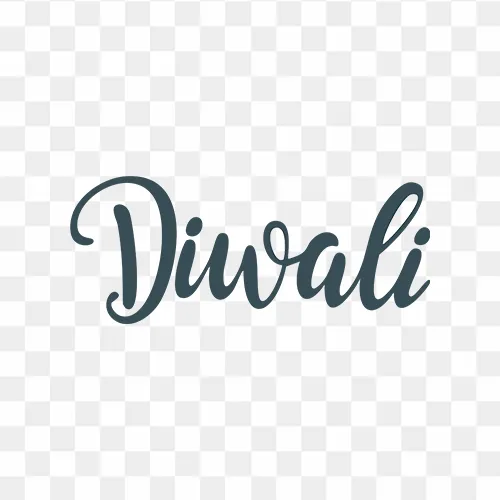 Diwali Calligraphy Text Free PNG Images