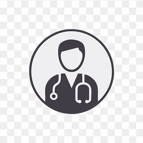 Doctor icon with stethoscope nurse logo free transparent PNG
