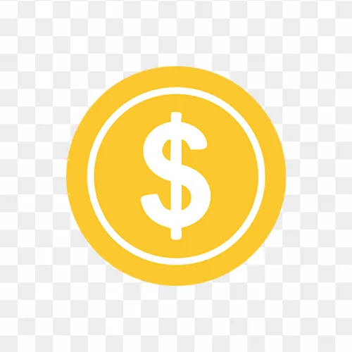 dollar coin vector png image