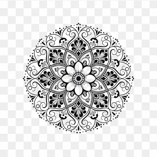 Download black mandala design free transparent PNG images