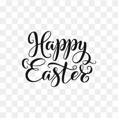 Download Happy Easter Calligraphy Text Free Transparent PNG