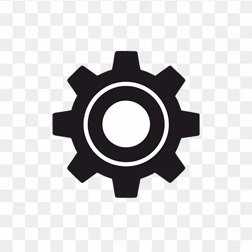 Setting icon PNG free download for app and website interface design