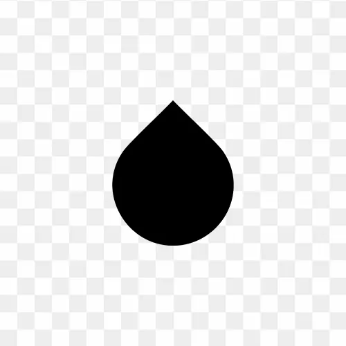 Drop shape black colour free transparent png image