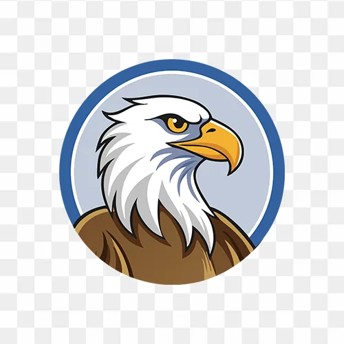 Eagle mascot logo free transparent PNG