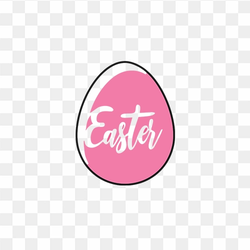 Easter PNG image with beautiful cursive text