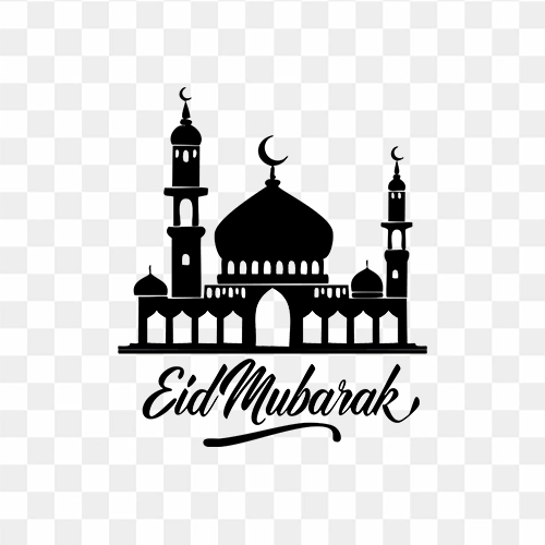 eid mubarak with masjid free png