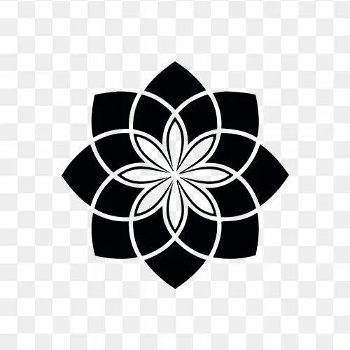 Elegant floral black design free PNG images