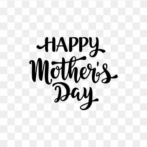 Elegant Happy Mothers Day Typography Free Transparent PNG Images