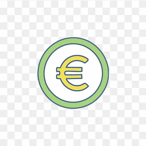 Euro icon PNG images download for free