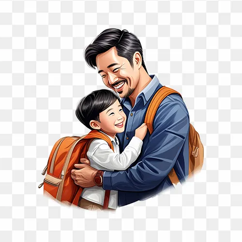Father Child relation Illustration download free transparent png