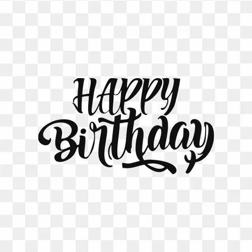 Festive birthday party with Happy birthday text free Transparent PNG