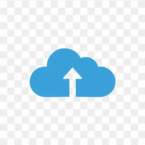 flat cloud upload icon png free