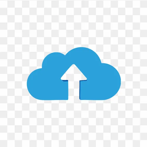 cloud upload flat design icon png image