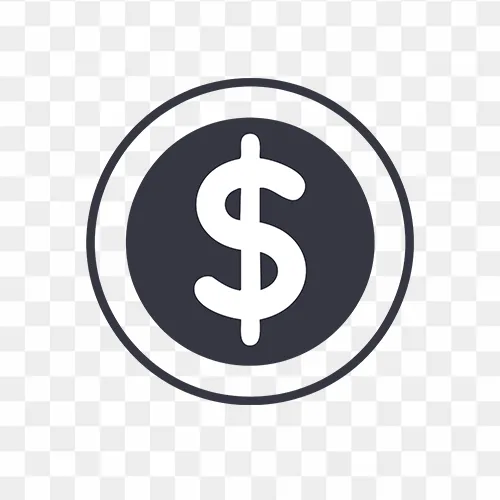 dollar coin vector png image free download