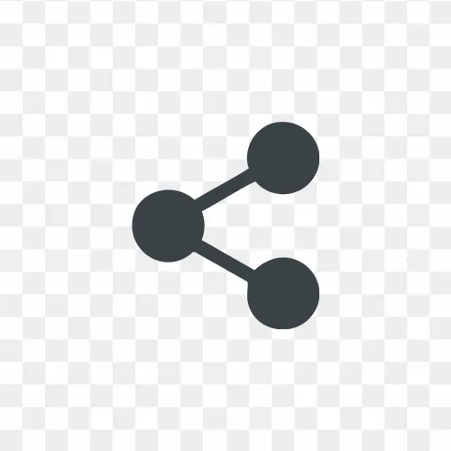 Flat social media share icon PNG