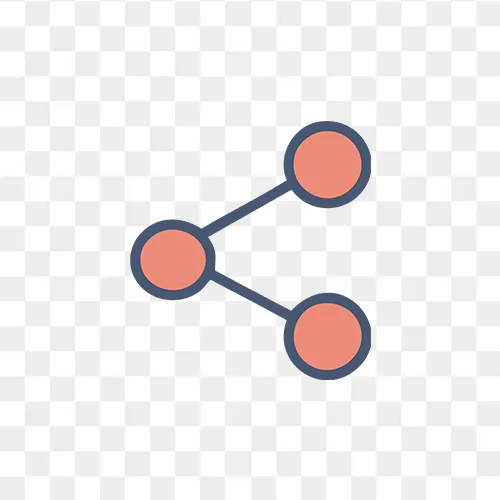 Flat share symbol PNG for apps and websites