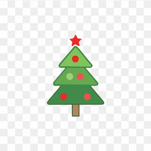 flat vector christmas tree icon png free download