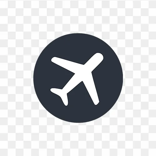 Flight icon black color PNG images